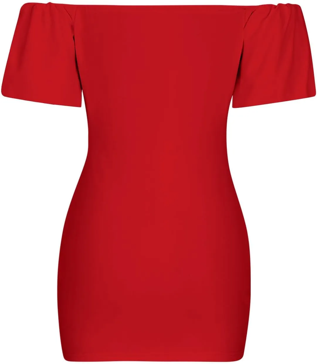 Womens Off Shoulder Ruffle Short Sleeve Wedding Guest A Line Dress Cocktail Party Pencil Dresses Slim Fit Dress