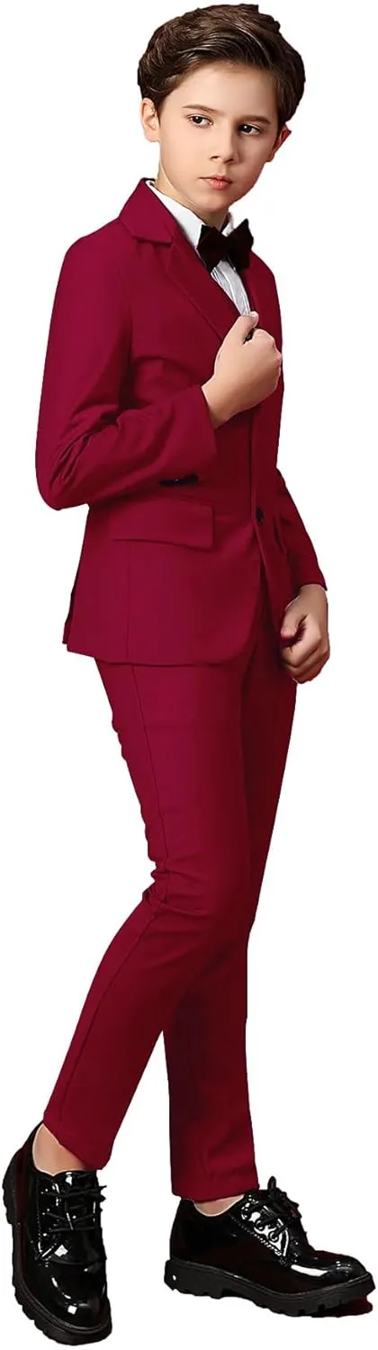 Yanlu Boys Suits Set Vest Pants Dress Shirt and Tie for Toddler Kids Formal Dresswear